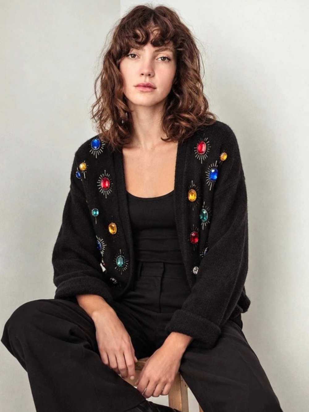 Vintage 80's Magnolia Jewel Cardigan